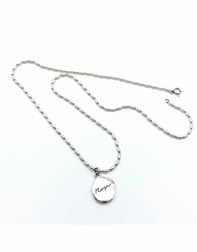 Replica  Korean Fashion Silver Letter Female Necklace #799068 $7.25 USD for Wholesale