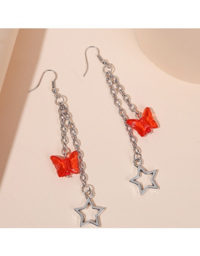 Replica  European Star Butterfly Hollow Out Design Earrings #799074 $4.93 USD for Wholesale