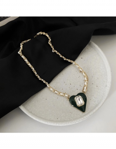 Replica  Luxury Heart Rhinestone Women's Collarbone Chain #799076 $6.63 USD for Wholesale