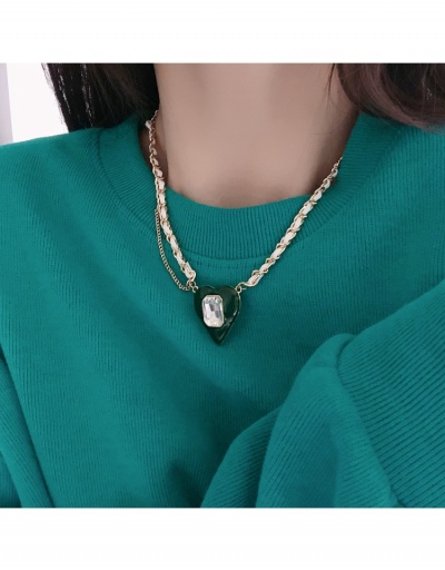 Replica  Luxury Heart Rhinestone Women's Collarbone Chain #799076 $6.63 USD for Wholesale