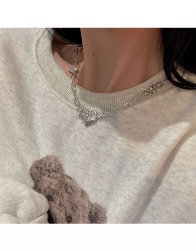  Metal Decor Rhinestone Heart Hip-hop Necklace #799077 $7.83 USD, Wholesale Fashion Necklaces