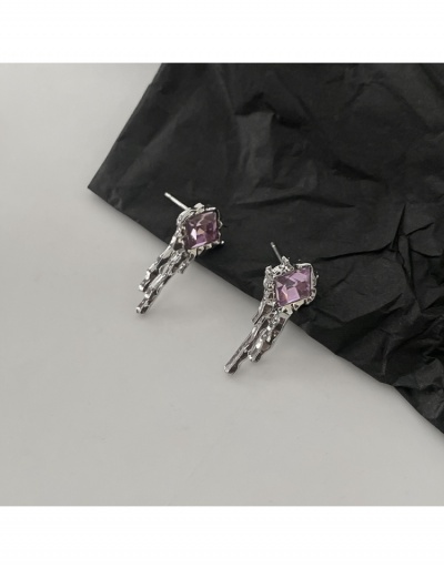  2022 Fashion Purple Rhinestone Earring #799078 $4.40 USD, Wholesale Fashion Earrings