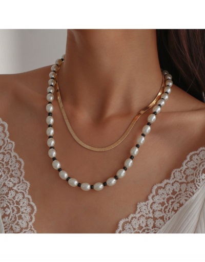 Replica Vintage Faux Pearl Necklace Sets For Women #799080 $8.45 USD for Wholesale