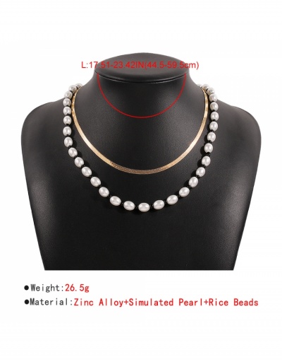 Replica Vintage Faux Pearl Necklace Sets For Women #799080 $8.45 USD for Wholesale