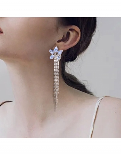 Stylish Flower RhinestoneTassels Earrings  #799083 $12.15 USD, Wholesale Fashion Earrings