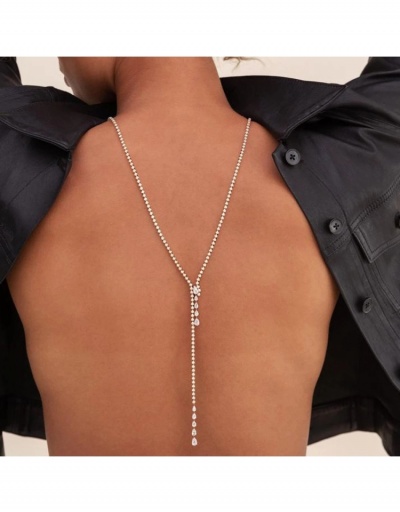  Casual Rhinestone Simple Long Necklace #799084 $15.15 USD, Wholesale Fashion Necklaces