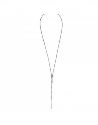 Replica  Casual Rhinestone Simple Long Necklace #799084 $15.15 USD for Wholesale