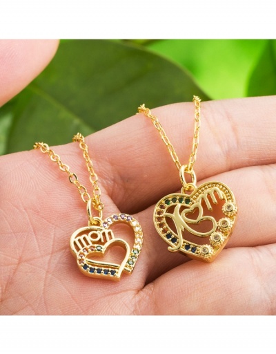 Replica  Fashion Hollowed Out Mother's Day Gift Necklace #799091 $8.91 USD for Wholesale