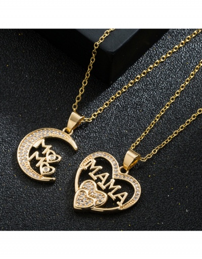 Replica  Fashion Heart Mother's Day Gift Pendant Necklace #799095 $8.78 USD for Wholesale