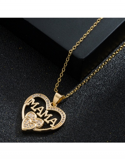 Replica  Fashion Heart Mother's Day Gift Pendant Necklace #799095 $8.78 USD for Wholesale