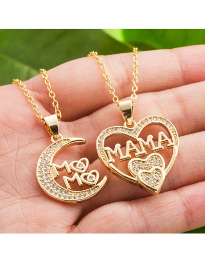 Replica  Fashion Heart Mother's Day Gift Pendant Necklace #799095 $8.78 USD for Wholesale