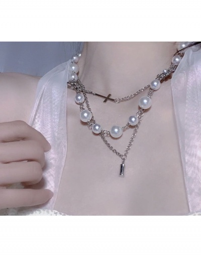  Faux Pearl Irregular Chain Design Necklace #799098 $9.18 USD, Wholesale Fashion Necklaces