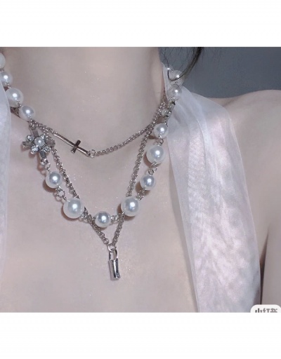 Replica  Faux Pearl Irregular Chain Design Necklace #799098 $9.18 USD for Wholesale