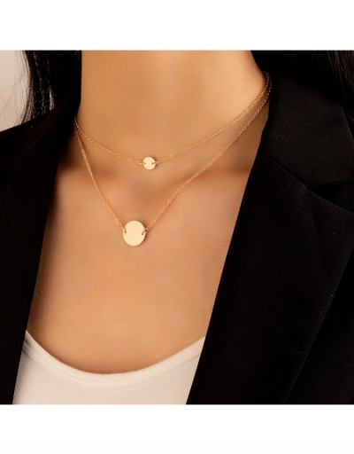  Simple Design Golden Double Layered Necklace For Ladies #799099 $4.79 USD, Wholesale Fashion Necklaces