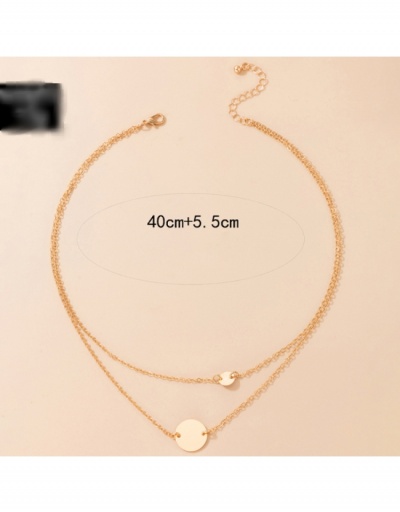 Replica  Simple Design Golden Double Layered Necklace For Ladies #799099 $4.79 USD for Wholesale