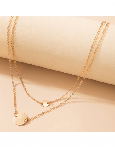 Replica  Simple Design Golden Double Layered Necklace For Ladies #799099 $4.79 USD for Wholesale