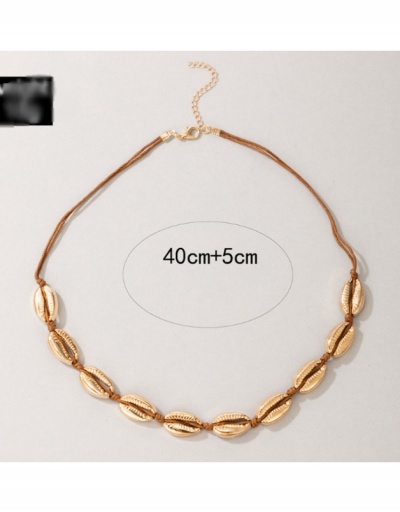 Replica National Style Alloy Shell Patchwork Necklace #799101 $5.63 USD for Wholesale