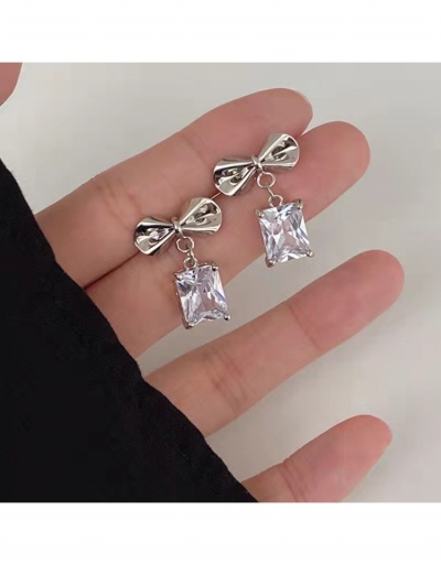 Replica Cute Bow Rhinestone Pendant Earrings For Women #799103 $4.56 USD for Wholesale