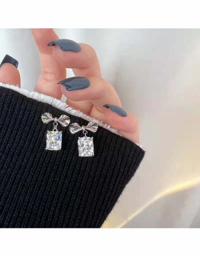 Replica Cute Bow Rhinestone Pendant Earrings For Women #799103 $4.56 USD for Wholesale