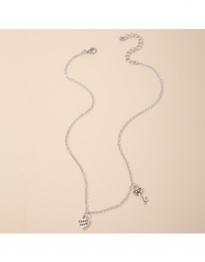 Replica Trendy Easy Matching Heart Key Pendant Necklace For Ladies #799104 $4.03 USD for Wholesale