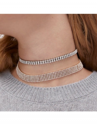 Full Rhinestone Choker Necklace Sets #799105 $11.33 USD, Wholesale Fashion Necklaces