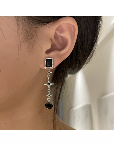 Replica Retro Style Black Zircon Earrings #799108 $5.05 USD for Wholesale