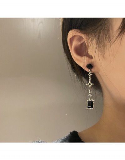 Replica Retro Style Black Zircon Earrings #799108 $5.05 USD for Wholesale