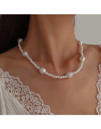 Replica Elegant Full Faux Pearl White Necklace For Ladies #799109 $7.53 USD for Wholesale