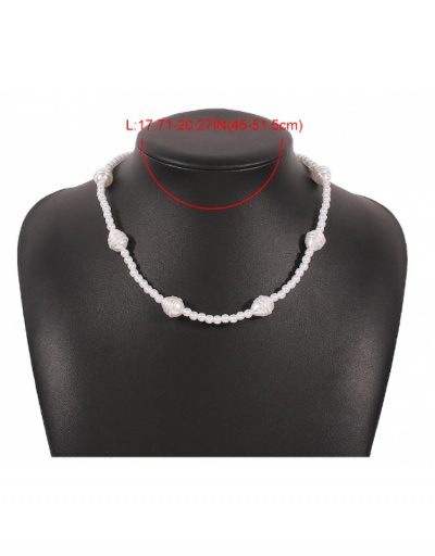 Replica Elegant Full Faux Pearl White Necklace For Ladies #799109 $7.53 USD for Wholesale