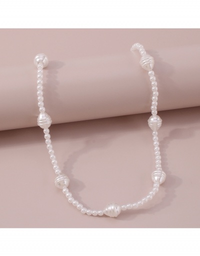 Replica Elegant Full Faux Pearl White Necklace For Ladies #799109 $7.53 USD for Wholesale