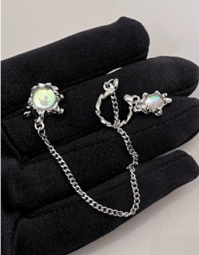 Trendy Alloy Asymmetry Ladies Earrings #799110 $5.40 USD, Wholesale Fashion Earrings