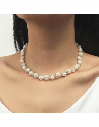 Ladies Faux Pearl  Beads Necklace #799112 $5.94 USD, Wholesale Fashion Necklaces