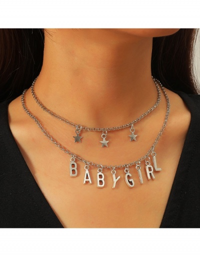  Fashion Personalized Star Letter Two Layer Necklace #799118 $6.45 USD, Wholesale Fashion Necklaces