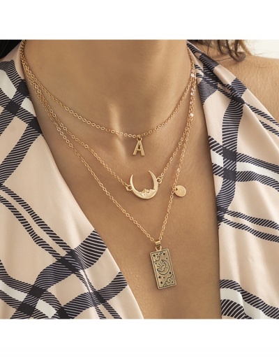  Fashion Letter Moon Pendant Necklace Sets For Ladies #799120 $7.08 USD, Wholesale Fashion Necklaces