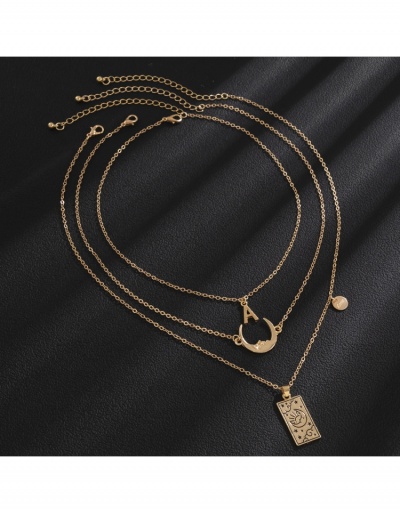 Replica  Fashion Letter Moon Pendant Necklace Sets For Ladies #799120 $7.08 USD for Wholesale