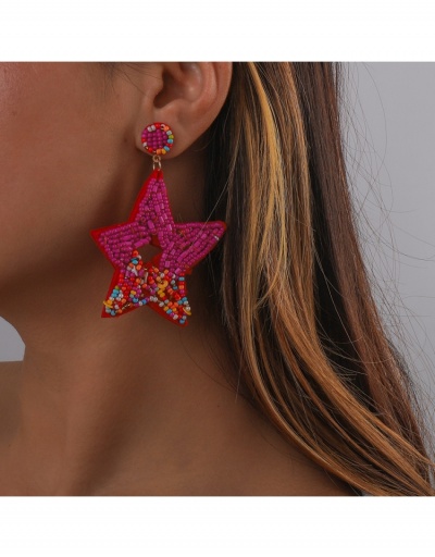 Unique Beads Sequined Fishstar Pendant Earrings  #799127 $13.97 USD, Wholesale Fashion Earrings