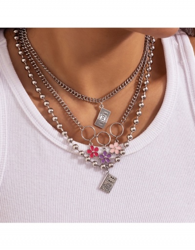 Hip Hop Punk Style Iron Beads Chain Pendant Necklace Sets #799130 $7.25 USD, Wholesale Fashion Necklaces