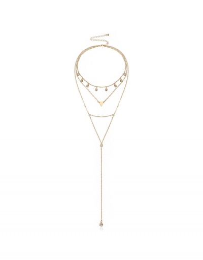 Replica  Fashion Simple Imitation Rhinestone Layer Pendant Collarbone Chain #799133 $4.95 USD for Wholesale