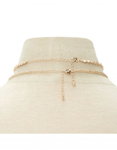 Replica  Fashion Retro Geometric Round Collar Two Group Necklace #799136 $6.63 USD for Wholesale