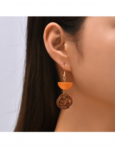  Simple Wood Woven Geometric Eardrop Female Earrings #799143 $5.75 USD, Wholesale Fashion Earrings