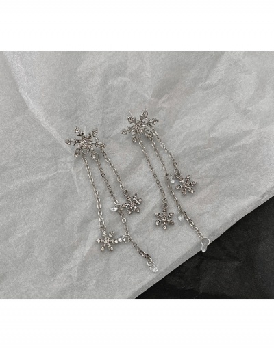 Creative Snowflake Tassel Earrings For Ladies #799145 $5.23 USD, Wholesale Fashion Earrings