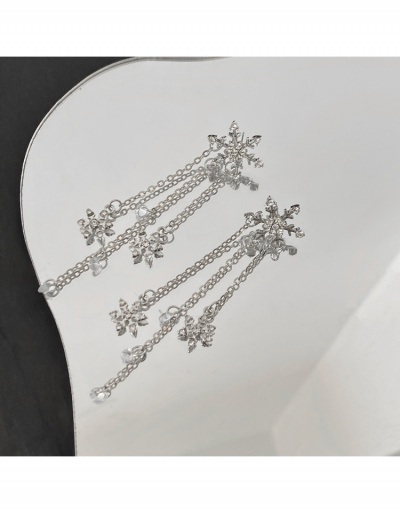 Replica Creative Snowflake Tassel Earrings For Ladies #799145 $5.23 USD for Wholesale