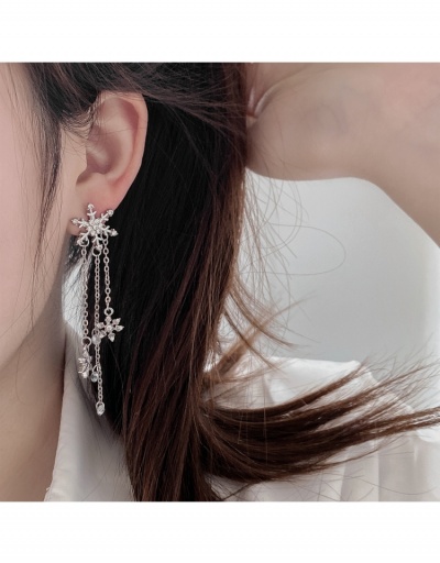 Replica Creative Snowflake Tassel Earrings For Ladies #799145 $5.23 USD for Wholesale