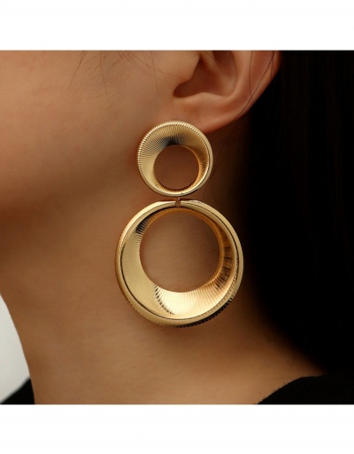  Metal Golden Fashion Ring Earrings For Ladies #799156 $6.38 USD, Wholesale Fashion Earrings