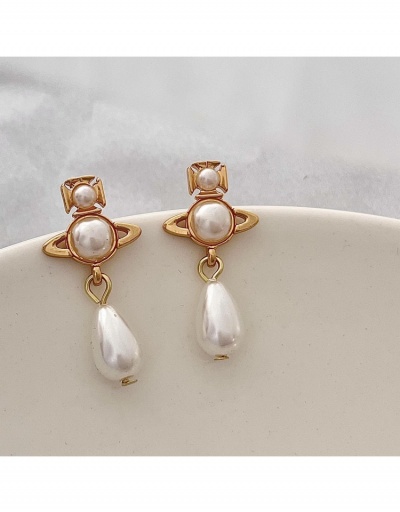 Replica  Fashion Faux Pearl Pendant Earrings For Ladies #799165 $8.40 USD for Wholesale