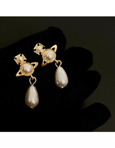 Replica  Fashion Faux Pearl Pendant Earrings For Ladies #799165 $8.40 USD for Wholesale