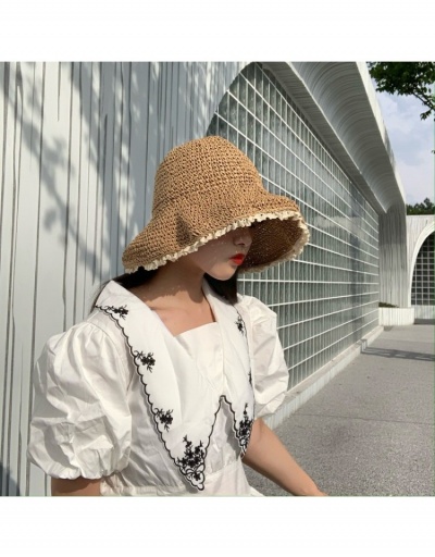 Replica  Summer Weave Lace Patch Bucket Hat For Women #799169 $14.50 USD for Wholesale