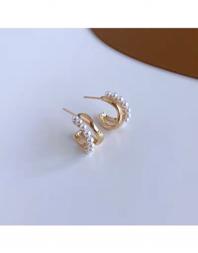  Faux Pearl Design Geometric Earrings For Women #799170 $4.24 USD, Wholesale Fashion Earrings