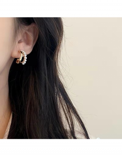 Replica  Faux Pearl Design Geometric Earrings For Women #799170 $4.24 USD for Wholesale