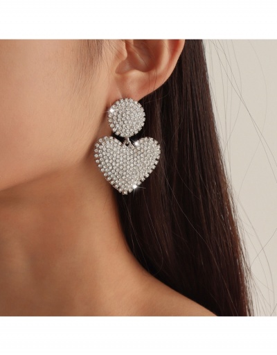 Ladies Club Heart Rhinestone  Pendant Earrings #799179 $9.75 USD, Wholesale Fashion Earrings